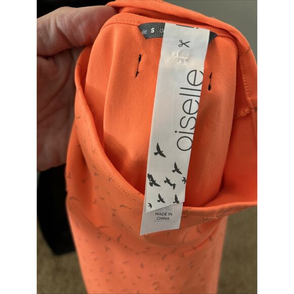 Oiselle Womens Small Long Sleeve Orange Reflective Firecracker Running Crop Top - Picture 7 of 11